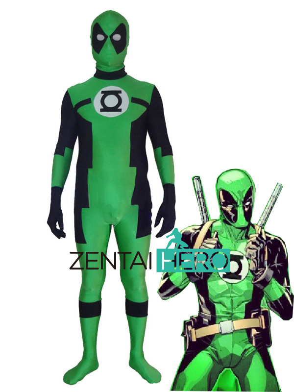 Green Lantern Deadpool Superhero Costume